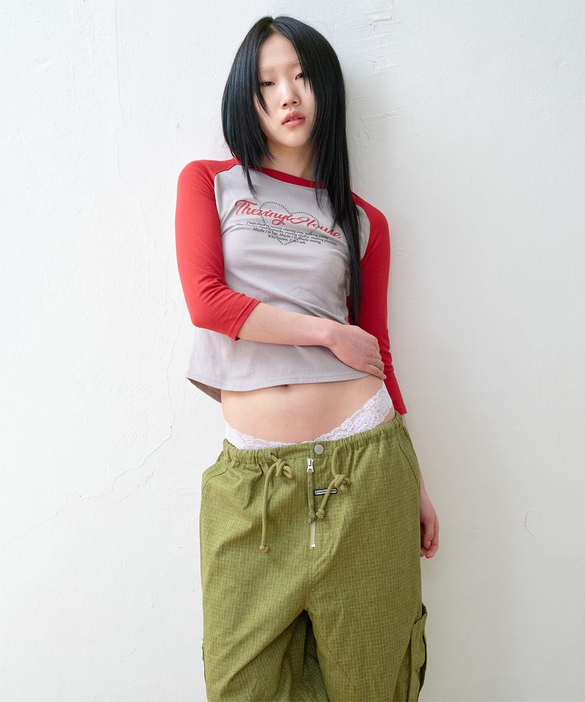 THEVINYLHOUSE Love Raglan Ls Tee (W) Gray