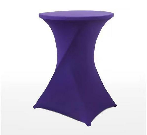 Stretch-Cocktailtischhusse, Hohe Runde Bartischdecke, Banketttischdecke