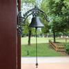 Farmhouse Dinner Bell Electroless Door Vintage Cast Iron Wall Mounted Front Gate Hand