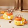 Pet Yellow Duck Leaks Food Cat Toy Self Hi Relieve Bore Teasing Cat Stick Snack Freeze Dried Launcher Automatic Feeding Device