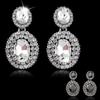 Women's Vintage Luxury Oval Rhinestone Statement Drop Dangle Earrings Jewelry