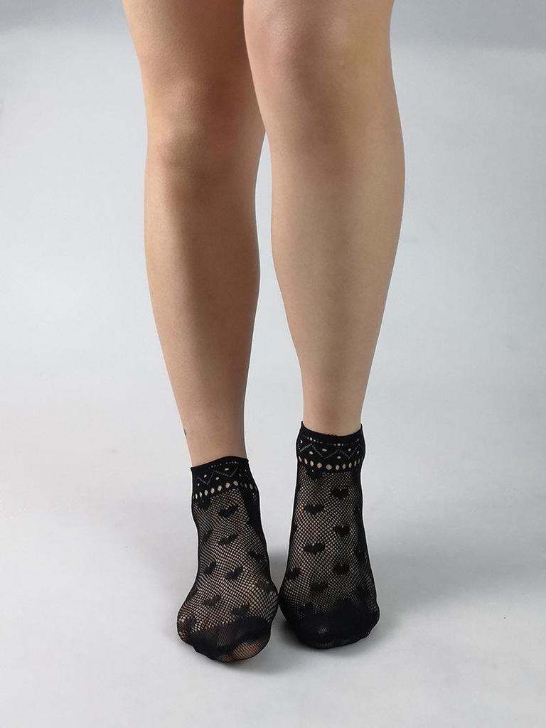 "Women's Ultra-Thin Jacquard Fishnet Stockings with Stripes & Floral Patterns"