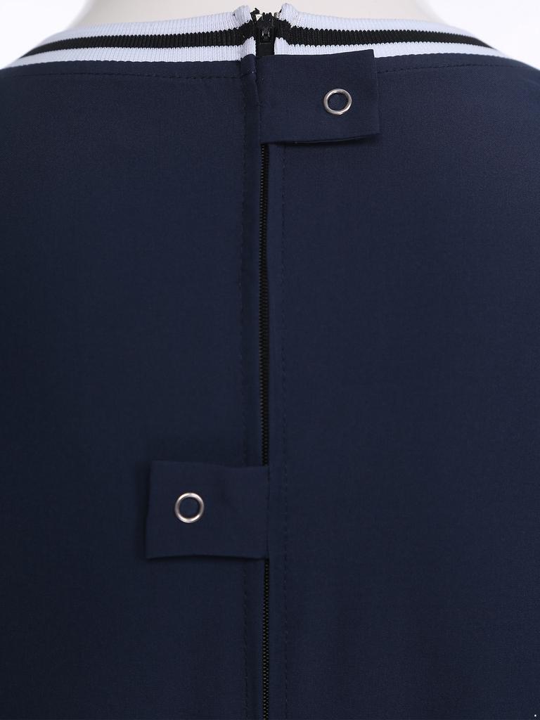 Mono Adaptativo con Cremallera para Hombre Cuello Redondo Media Manga Cintura Elástica Cremallera Trasera Invisible Bolsillo con Solapa Fácil de Poner