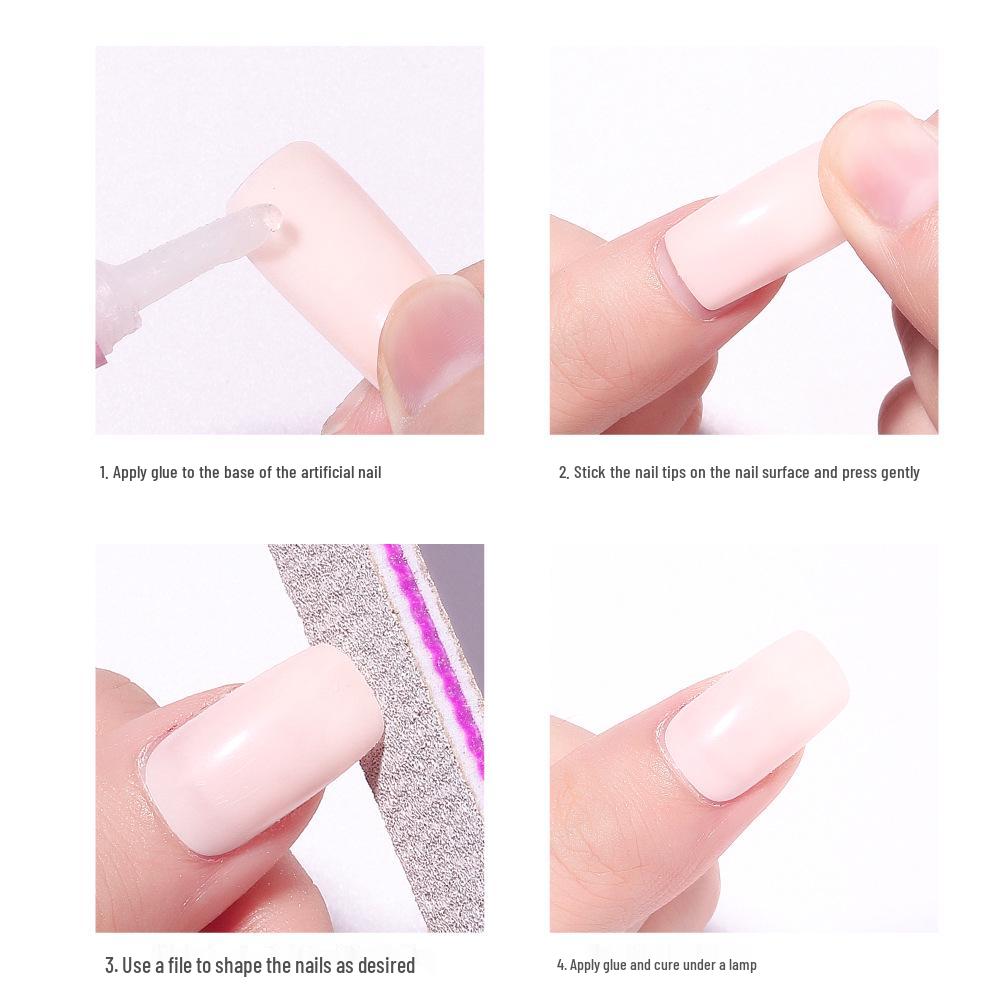 French Nail Tips Natural Full Cover Fake Nail Patches - Hot-selling Nail Art Supplies