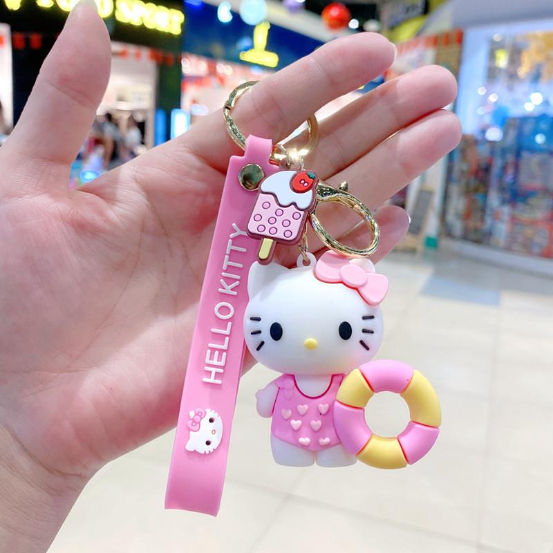 Authentischer Hello Kitty Schlüsselanhänger Silikon Niedliches Cartoon-Accessoire Für Geschenke Und Taschen