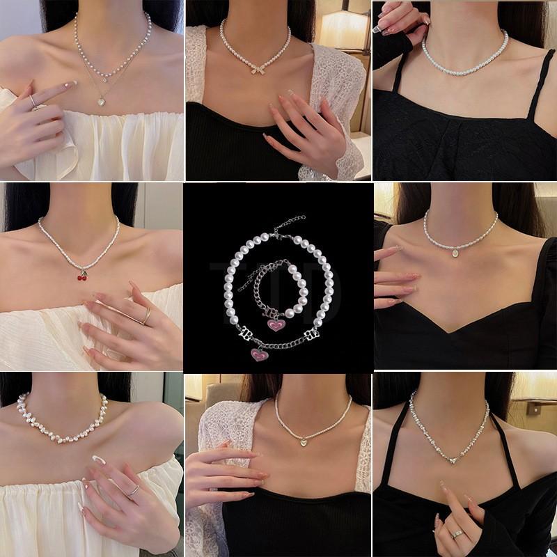 ins cute millennial sister y2k child love chain bracelet collarbone chain sweetheart various hair