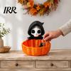 Kleiner Pflanzenständer Halloween-Süßigkeitenschale, 3D-gedruckter Sensenmann Snackhalter Schale, Gruselige Lustige Saisonale Wohnaccessoires Skelett Servierschale
