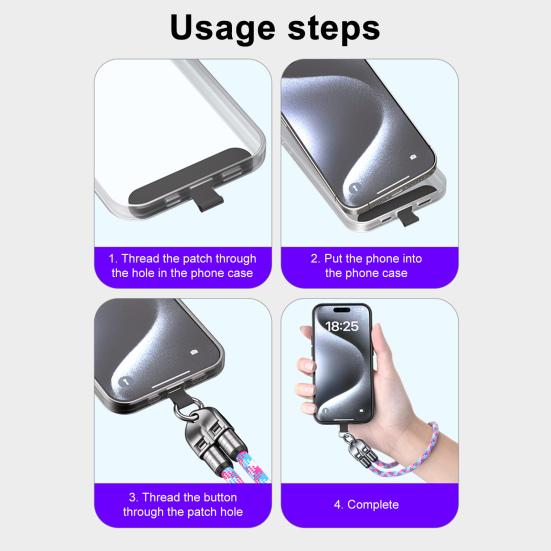 C to C 240W Charging Cable 2-in-1 Cell Phone Lanyard Wearable Bracelet Portable 5A Fast Charging USB-C Data Cable for Smartphones Tablets Laptops