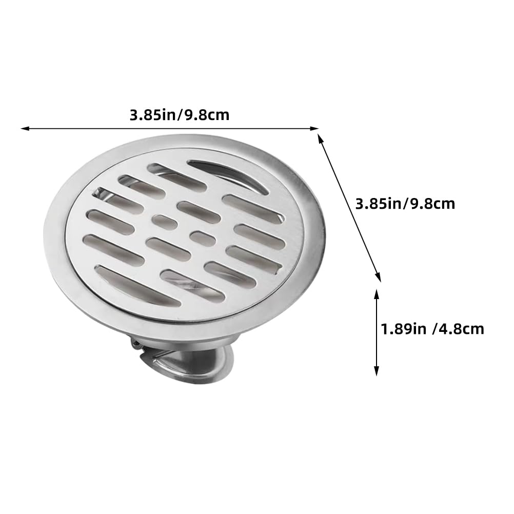 ORFOFE Stainless Steel Bathroom Drain with Hair Drain Strainer for and Prevents Hair Easy Installation Cover, 3.9-inch Diameter, Catcher, Bathroom,