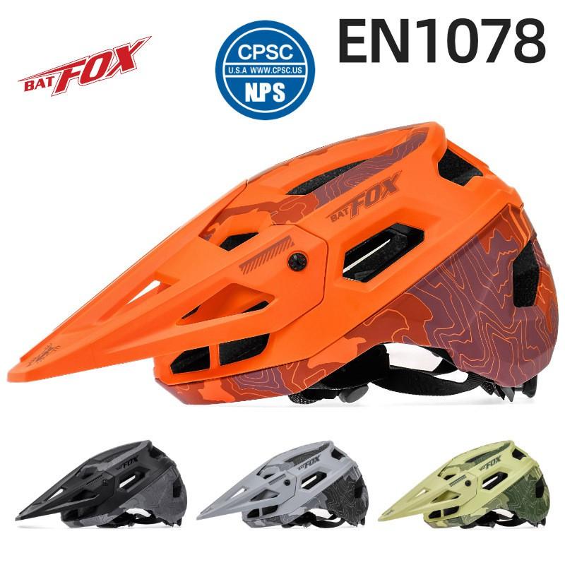 BATFOX Cycling Helmet Mountain Bike Road MTB Trail Riding Safety Protective Gear Adult Unisex Half CPSC EN1078
