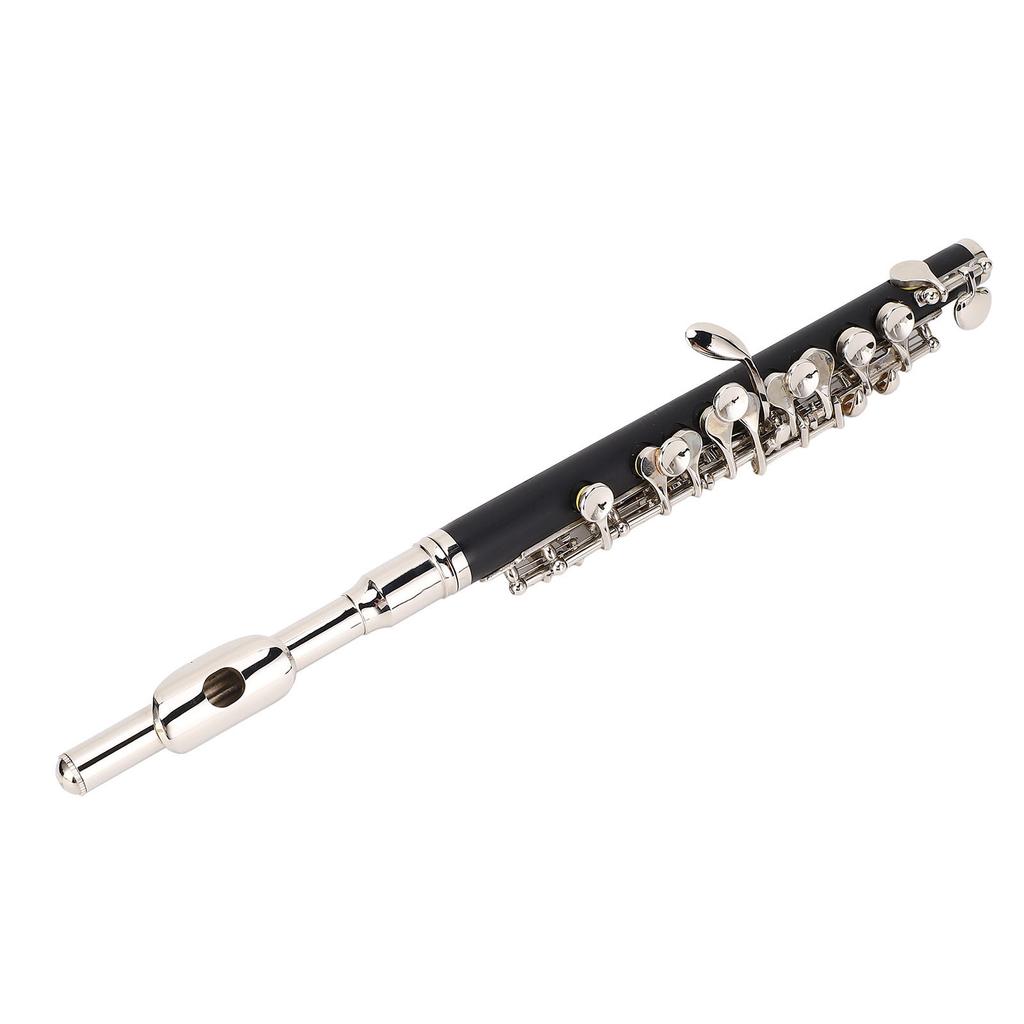 C Piccolo Flute Instrument Key C Student School Band Orchestra for Beginners with Cleaning Kit Carrying Case Tuning Rod