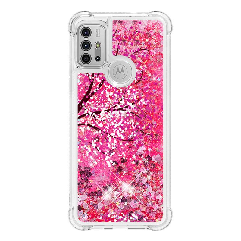 Liquid Phone Case For Motorola Moto G30 G20 G10 G Pure Stylus Play E7 Power 2021 Cover Painted Glitter Quicksand Capa