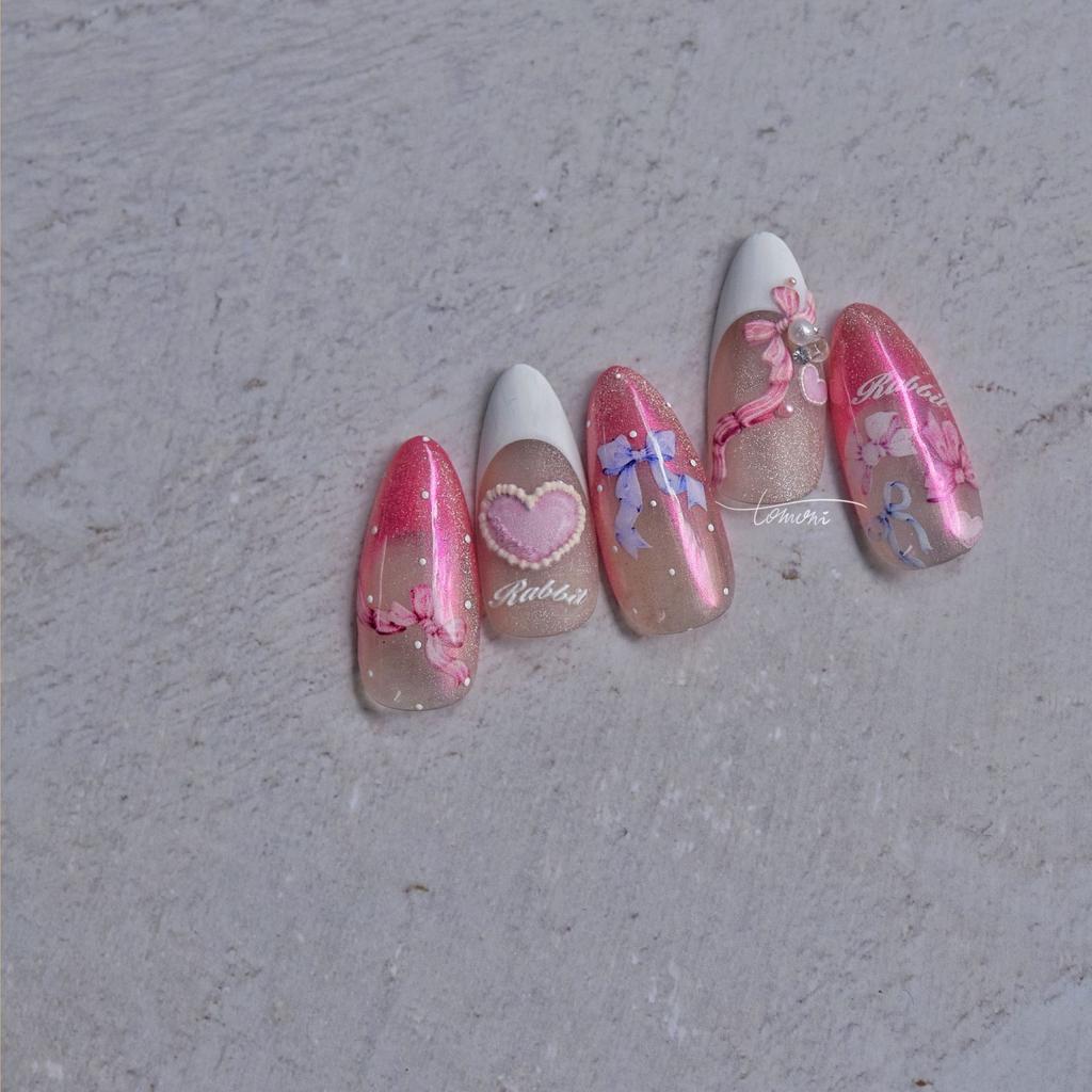 Präglade Färgglada Rosett Nagelklistermärken DIY Gör Kreativa Dekorativa Klistermärken