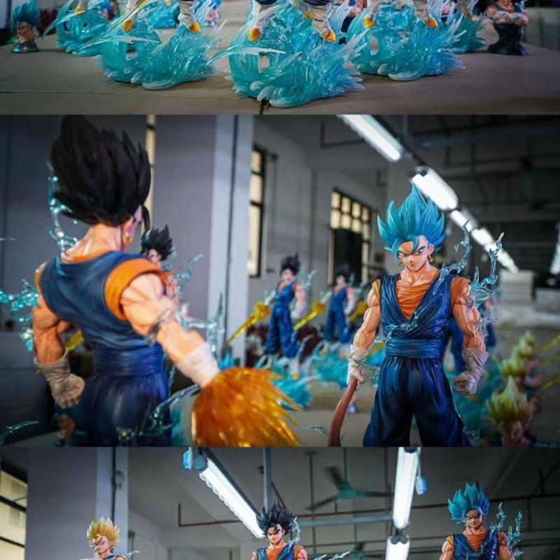 Dragon Ball New 40CM Statue Bro JT HB Beget Glowing Triple Head Sculpture Top-tier Version Anime Figures Display Ornament High Quality Gift