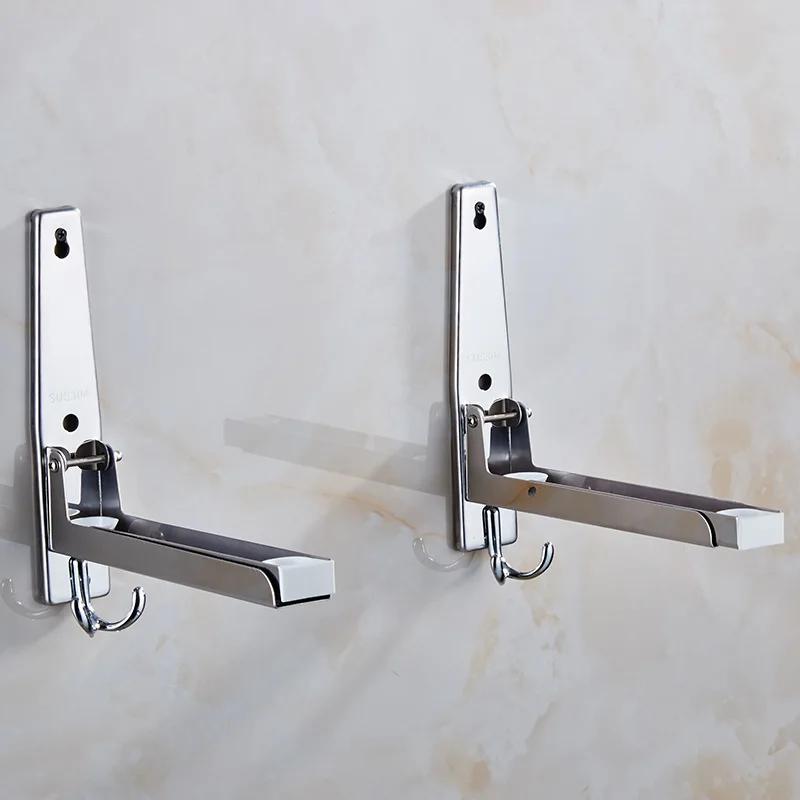 Stainless Steel Microwave Oven Rack Foldable Oven Shelf Retractable Kitchen Accessories Storage Rack Wall-Mounted Oven Rack