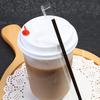200Pcs Plastic Three-hole Coffee Straw, Coffee Stirrers Sticks, Disposable Individually Wrapped Cocktail Drink Liquor Straws