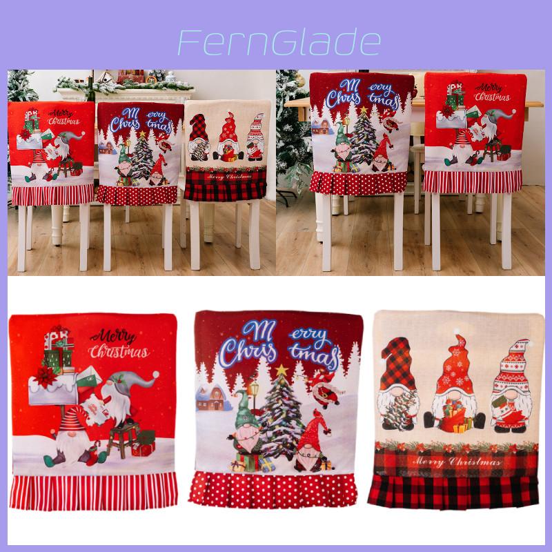 Creative Red Christmas Chair Covers With Stylish Print For Festive Home Decoration