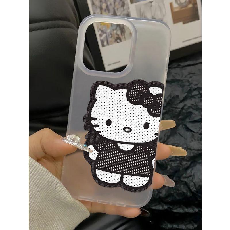 Big Hole Matte Black Cool Kt Cat for iPhone11 Apple 11promax Mobile Phone Case 11 Transparent 11 Cute 11