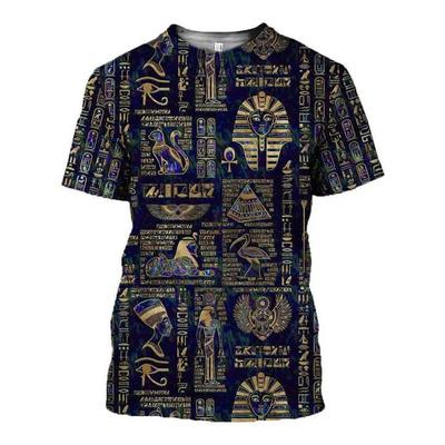 Graphic Men's T Shirt with Flag of Egypt Men Clothing Graphic 3D Full Printed Summer Tops Short Sleeve Fashion Casual Tee Shirts