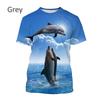Nové tričko s 3D potiskem delfína Módní duhové kreslené tričko s delfínem Pánské/Dámské Hip Hop Harajuku