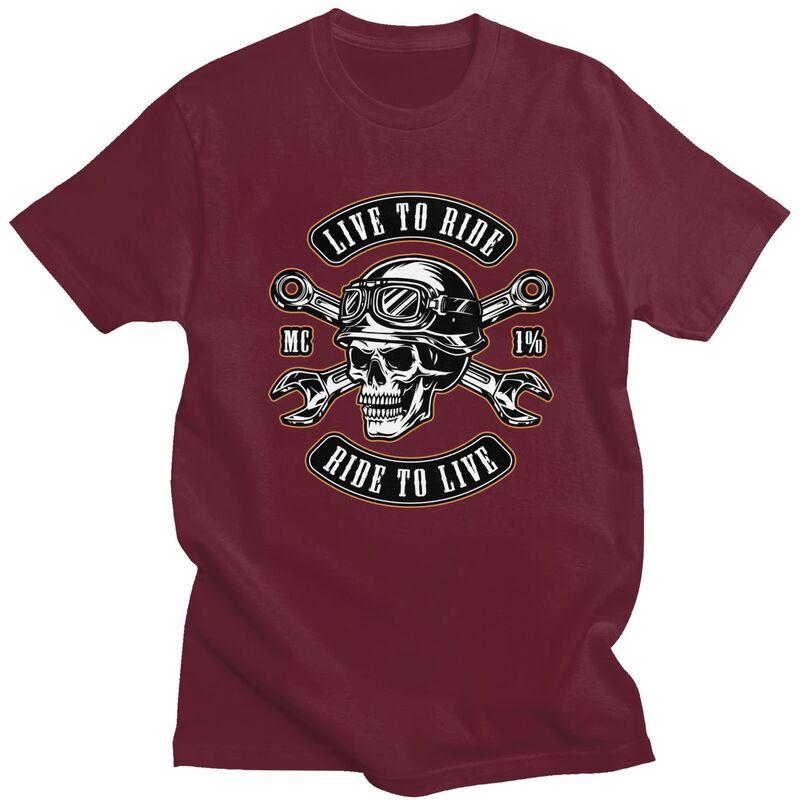 Custom Motorcycle Repair Service T Shirts for Men 100 Cotton Tees Rockabilly Rock Biker Tshirt Fashion Tshirt Clothing