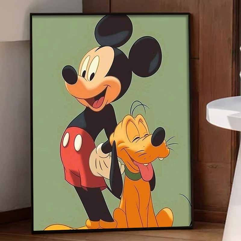 Disney Diamond Painting 5D DIY Mickey & Pluto Diamond Painting Art Diamond Painting Kit Adult/Beginner Gift Idea Home Decor