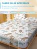 1 Cartoon Cute Animal Cat Printed Matte Fitted Sheet, Bedroom Printed Bed Cover, Bedding (Excluding Pillowcases)