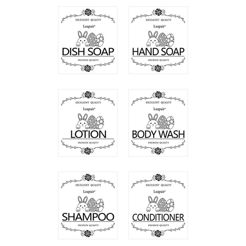 

6шт/комплект пасхальные наклейки яйцо/кролик дозатор мыла этикетка для хранения банок лосьон кондиционер наклейки на бутылки весенний фестиваль style 5