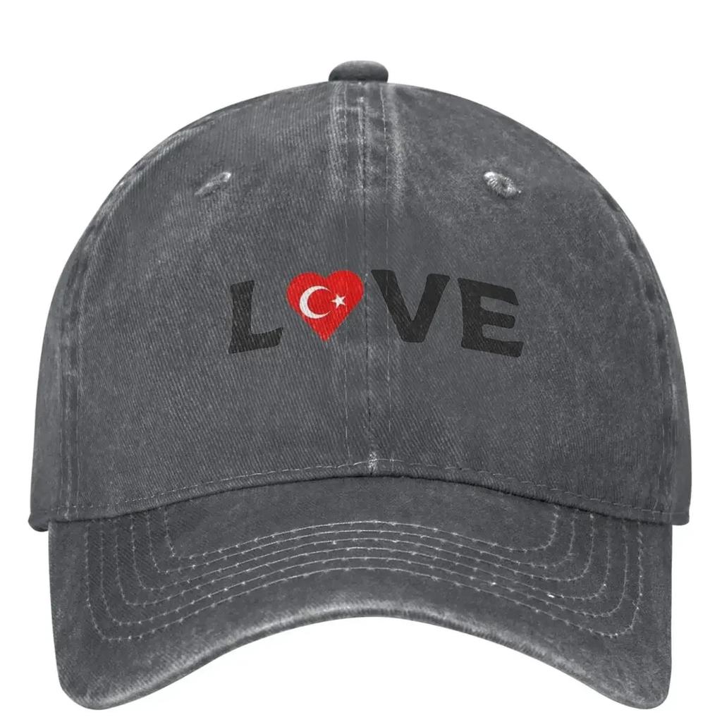 LOVE Turkey Baseball Cap Couple Women Sun Visors Hip Hop Hats Summer Y2k Retro Hiking Fishing Snapback Cap