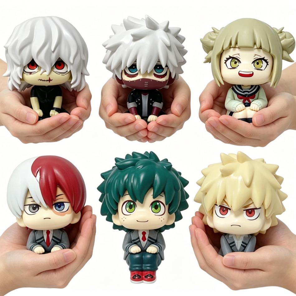10cm My Hero Academia Q Version Figure - Midoriya Izuku & Bakugo Katsuki PVC Figurine Collection