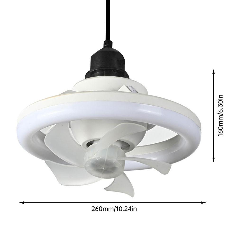 48W 360 ° Automatic Rotationl E27 Remote Contro Ceiling Fan With Light Small Ceiling Fan