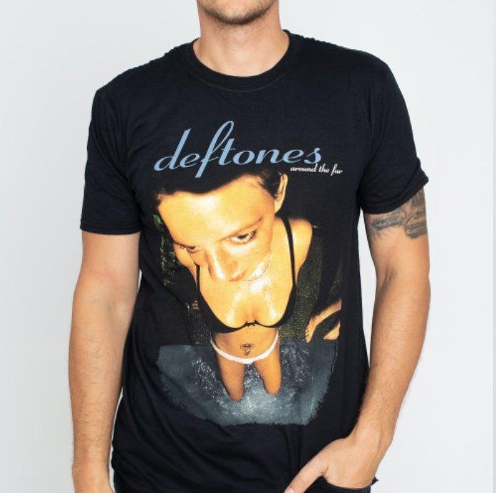 

вокруг меха 2002 deftones рок-группа футболка Унисекс Футболка L