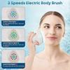 Electric Body Brush Shower Massager, Body Exfoliating Scrubber With Long Handle 5 Multi-purpose Cleansing Heads
