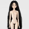Painted Doll with 3D Glass Eyes, Black Center-Part Straight Hair, 717 and Doll Body Set