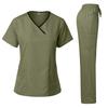 Uniform Pielęgniarki Medyczny Piękno SPA Uniforma Stomatologiczna Scrub Zestaw Scrubów Pielęgniarskich Opieka Zdrowotna Damski Strój Chirurgiczny Góra+Spodnie Garnitur Hurtownia