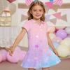 Kids'  Dress - Short Sleeve Pocket Color Frock Kids' Collared Dress - Short Sleeve Pocket Frock