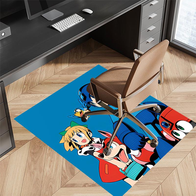 Cartoon Rockman Game Megaman1 Printed Absorbent Washable Carpet, Non-Slip Bathroom Mats, Kitchen Rugs, Yoga Mat,Living Room Entrance, Camping Picnic R