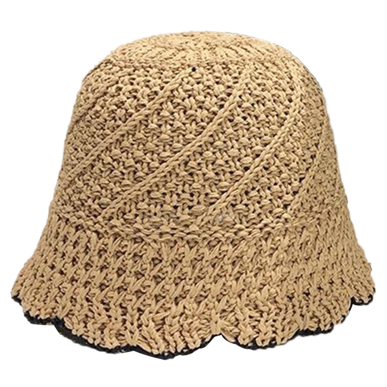 

Вязаная панама для женщин, ручная работа, складная, с широкими полями, шляпа рыбака, вязаная шляпа, модная, милая, винтажная и повседневная хаки