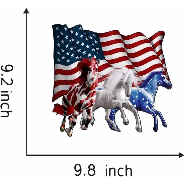 

JLHAPPY1983-American USA Flag Car Decals,Bumper Stickers, Horse USA Flag Vinyl Decal for Auto Car Truck SUV Window Indoor and Outdoor Use