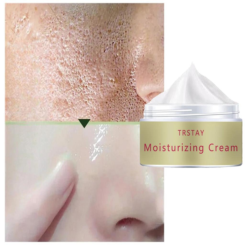 Porenverfeinernde Feuchtigkeitscreme, die Feuchtigkeit spendet, Trockenheit lindert, vor Hautschäden schützt und den Wasser- und Ölhaushalt ausgleicht.