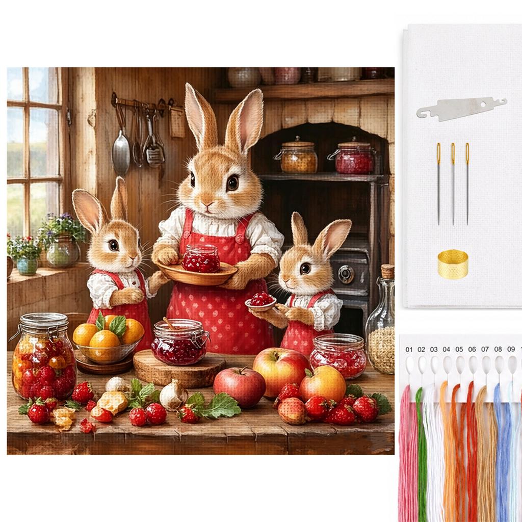 Animal Full 14CT DIY Counted Needlework for Adults Home Decor Patterns Arts Craft Kits 15.6x15.6In