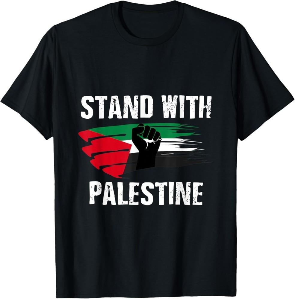 Stand With Falastin Tee Free Palestine Flag Unisex T-Shirt XXL
