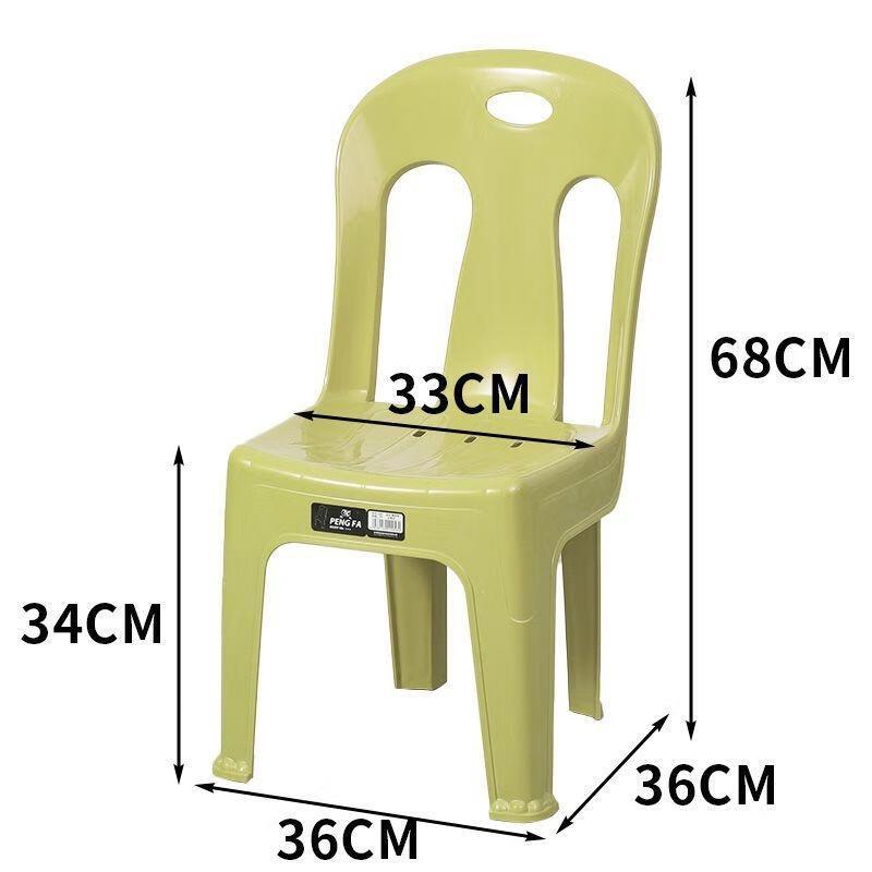 Gurede Thickened Plastic Dining Chair