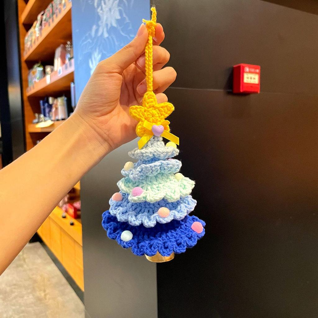 International Yarn Crochet Mini Christmas Tree Car Ornament Gift
