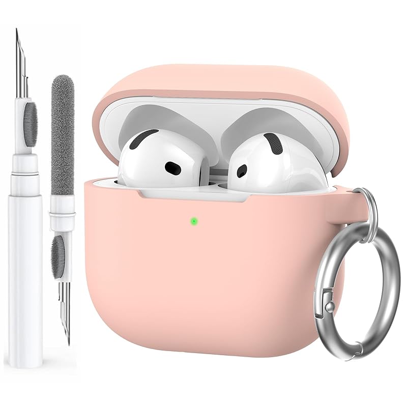 

AhaStyle AirPods 4 case cover (2024) Comes with cleaning kit soft silicone 4th generation full body Shockproof skin Apple 4 compatible USB-C charging