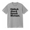 Eddie Alex Dave Michael Cotton T Shirt Vintage Washed Streetwear Slightly Unisex Casual Breathable Top For Everyday Wear