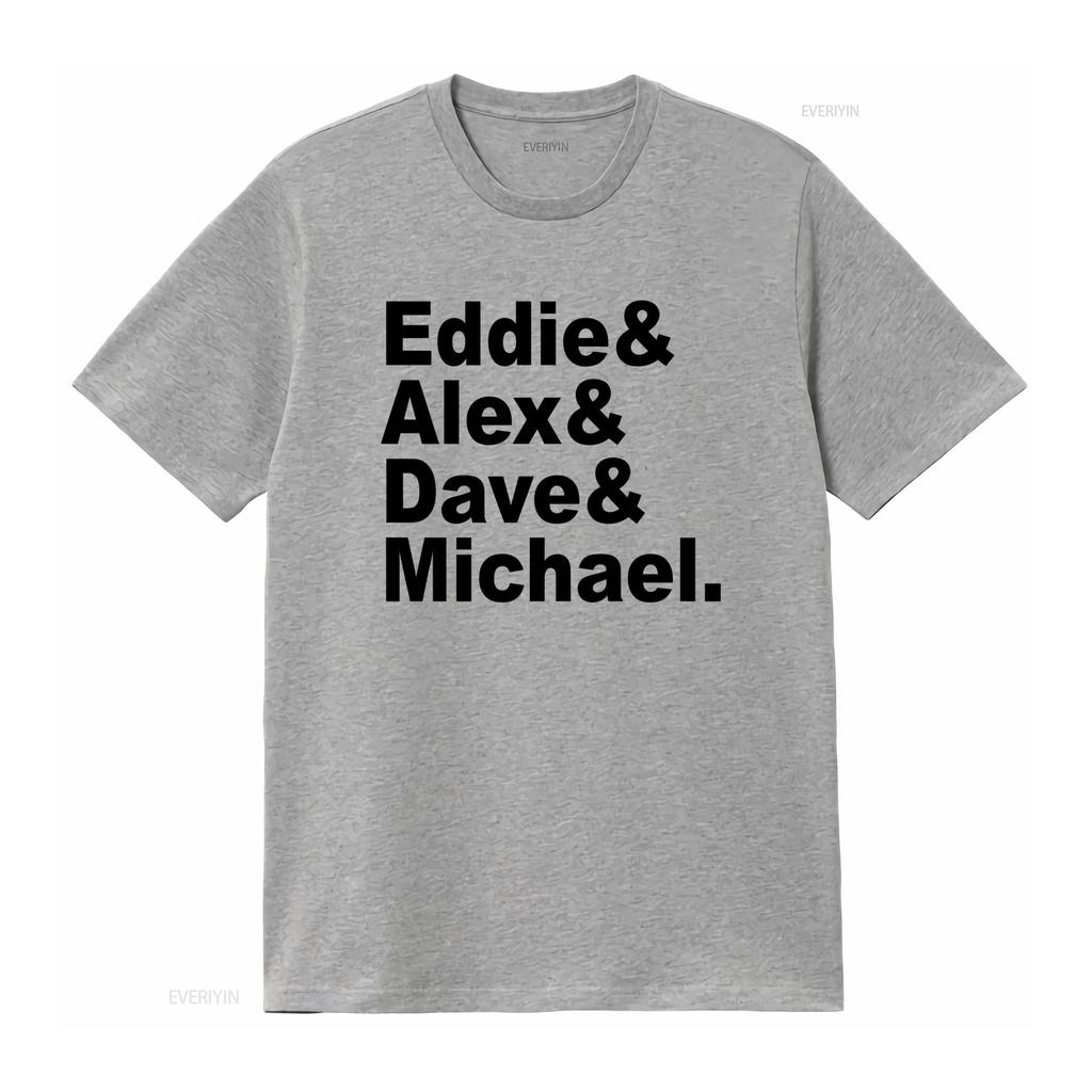 Eddie Alex Dave Michael Cotton T Shirt Vintage Washed Streetwear Slightly Unisex Casual Breathable Top For Everyday Wear