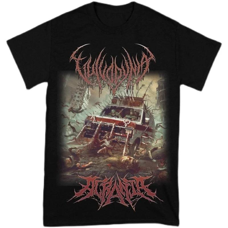 Heavy Mental Band T-Shirt Plus Size Men Women 100% Cotton Streetwear Casual Loose Fashion O-Neck Summer Oversized Unisex Tees