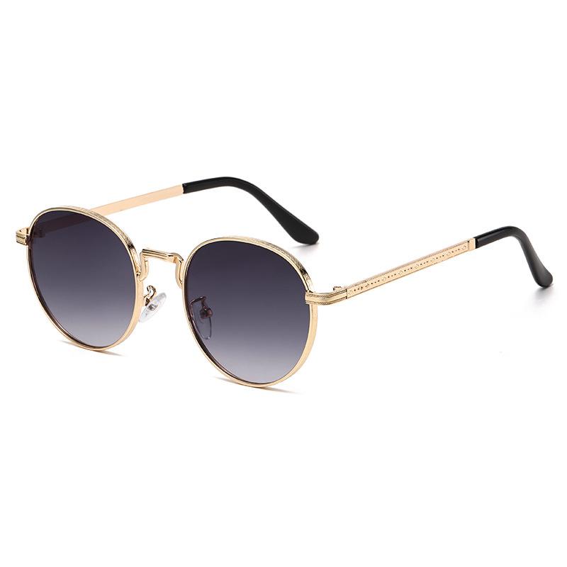 Xiaomi Men Women Vintage Round Metal Sunglasses UV400 Decor Pattern Temple Retro Shades Multi Color For Travel Beach Daily Outdoor 2403