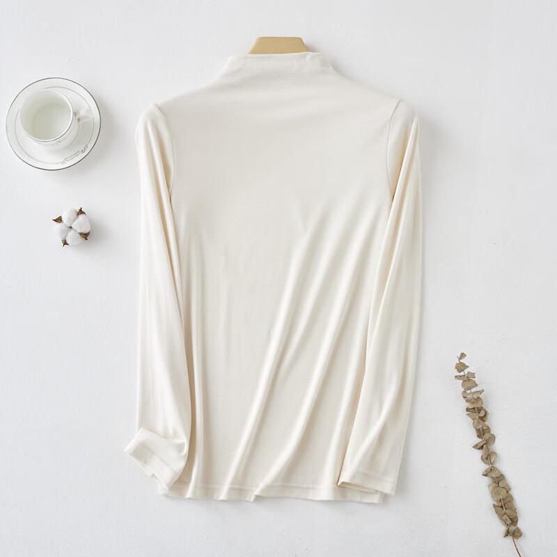 

Женский модальный топ-базовый слой с полувысоким воротником и длинными рукавами M